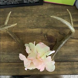Decorated antlers great for holding jewelry.